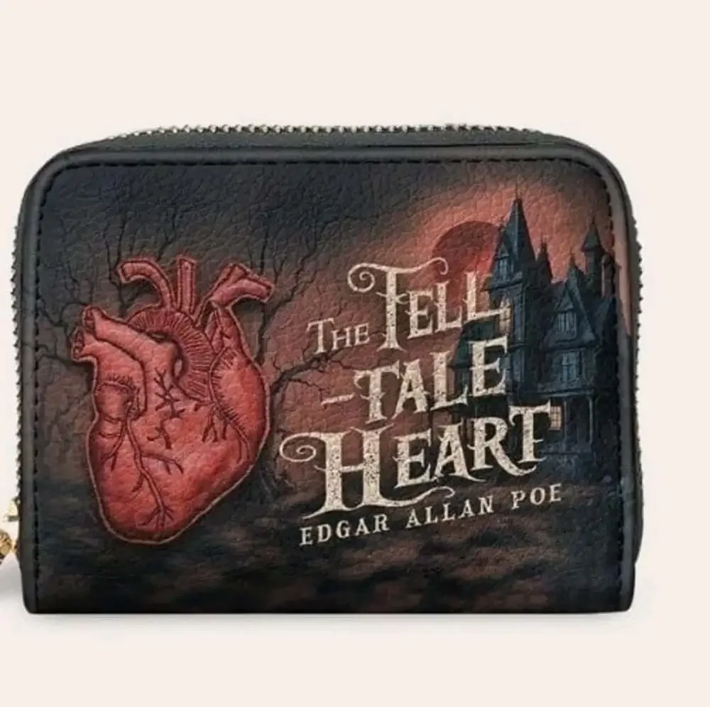 Edgar Allan Poe The Tell Tale Heart Mini Wallet Horror Goth Halloween New NWT